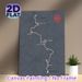 Paris-Roubaix Cycling Route Painting Poster, Minimalist Dark-toned Map With Red Highlights Poster, Clearly Presents Key Race Sections, Ideal For_maomaolike.com