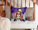Cavalier Spaniel King Of Mardi Gras Throw Pillow Machine Washable, Indoor Outdoor Decorative Pillow For Couch, Bed Or Patio, 14Hx14W_maomaolike.com
