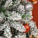 9 Ft Unlit Snow-Flocked Slim Pine Artificial Christmas Tree With Realistic Branches And 1084 Tips_maomaolike.com