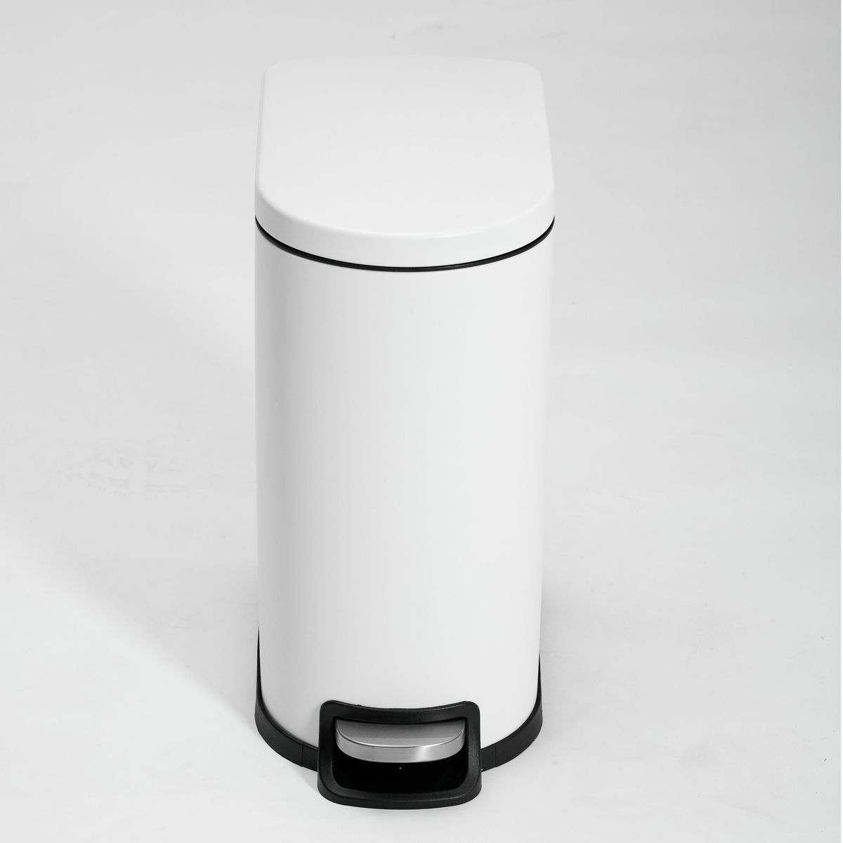 SSTC103-10L-W, Stainless Steel Kitchen Trash Can, 10L, White_maomaolike.com