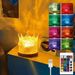 Dynamic Water Ripple Flame Projector Lamp, Rotatable 3/16 Color Crystal Lampu Projek Malam RGB Mood Decor Light Bedroom Living Room Study Desktop Gift_maomaolike.com