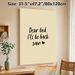 Bed Quote Painting Poster, Warm Handwritten Style Poster, "Dear Bed, I'll Be Back Soon" Text With Tiny Heart Accent, Cozy Decor Option For Bedroom_maomaolike.com