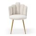 Modern Velvet Dining Chairs Set Of 2, Upholstered Woven Dining Chair With Golden Metal Legs, Upholstered Dining Chairs For Dining Room, Kitchen, Vanity, Living Room BEIGE_maomaolike.com