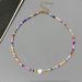 New Nature Shell Love Heart Choker Girl Spring Summer Fashion Small Colorful Glass Beads Necklace Gift For Friend_maomaolike.com