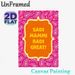 Paisley Typography Painting Poster, Vibrant Pink Paisley Pattern With Bold Orange Framed Cheerful Text Poster, Uplifting Warm Decor Ideal For Home_maomaolike.com