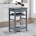 Mobile Rolling Kitchen Island Trolley Serving Cart With Underneath Drawer & Slide-Out Wire Storage Basket_maomaolike.com