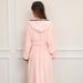 Winter Fleece Bathrobe For Women & Couples - Ultra Soft Coral Fleece Long Sleeve Hooded Bathrobe Thick & Absorbent Loungewear For Home & Spa_maomaolike.com