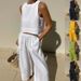 Daily Street Women's Simple Style Solid Color Polyester Pants Sets Pants Sets_maomaolike.com