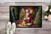Wheaten Terrier And Santa Claus Doormat Front Door Mat Indoor Outdoor Rugs For Entryway, Non Slip Washable Low Pile, 24H X 36W_maomaolike.com