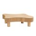 42.52 Inch Modern Wooden Handcraft Drum Coffee Table Irregular Shaped Coffee Table For Living Room,Small Coffee Table With Sturdy Pedestal_maomaolike.com