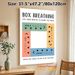 Box Breathing Painting Poster, Soft-colored Instructional Chart Poster, Guides Structured Breathwork To Calm Mind And Boost Focus, Suitable For Home_maomaolike.com
