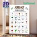 Nature Scavenger Hunt Painting Poster, Vibrant Cartoon Nature Elements Poster, Practical Checklist To Track Found Items For Outdoor Adventures And_maomaolike.com