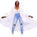 Women's Clothing new women's long windbreaker autumn new solid color ruffled shawl coat_maomaolike.com