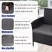 Outdoor Loveseat, 2 Seat Loveseat With Cushions And Built-in Coffee Table, Bench For Balcony Furniture Sets Non-removable Back Without Glass( Backrest Of Integrated Piece )_maomaolike.com