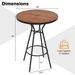 28 Inches Outdoor Bar Table With Wood-Like Tabletop For Backyard Garden_maomaolike.com