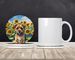 Border Terrier In Sunflowers Large Sandstone Coasters Pack Of 4 Absorbent Round Coasters Decor Gifts For Men Or Women, 4 In, Multicolor_maomaolike.com