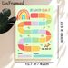 Rainbow Themed Reward Chart Painting Poster, Soft Watercolor Style Colorful Track Poster, Practical Tool To Track Progress And Encourage Positive_maomaolike.com