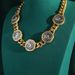 Vintage Queen Portrait Coin Necklace Choker For Women Antique Gold Color Old Money Jewelry Quality Designer Copper Chain_maomaolike.com