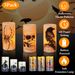 3 Pack Halloween Flameless Candle Lamp With Timer Setting Battery Operated Warm Orange Light Candles For Halloween Party Decoration_maomaolike.com