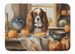 Cavalier Spaniel Fall Kitchen Pumpkins Memory Foam Kitchen Mat Machine Washable Anti-Fatigue Mat Cushion Comfort Bath Mat Or Kitchen Rug_maomaolike.com