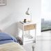 15.75" Rattan End Table With Drawer, Modern Nightstand, Side Table For Living Room, Bedroom_maomaolike.com