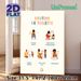 Toilet Routine Painting Poster, Warm-toned Cartoon-style Illustrated Bathroom Steps Poster, Clear Step-by-step Guide To Learn Proper Bathroom Habits_maomaolike.com
