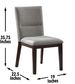 Amalie Brown Side Chair Set Of 2 - Modern Accent Chairs For Living Room Or Dining Room_maomaolike.com