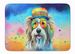 Bearded Collie Hippie Dawg Memory Foam Kitchen Mat Machine Washable Anti-Fatigue Mat Cushion Comfort Bath Mat Or Kitchen Rug_maomaolike.com