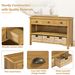 Vintage Console Table With Drawers,Water Hyacinth Woven Baskets,Multi-Color Options,Ideal For Entryway And Living Room_maomaolike.com