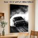 Drift Car Painting Poster, Monochrome Dynamic Drifting Car Scene Poster, Sleek Black Auto With Dramatic Smoke Effect, Ideal For Garage, Man Cave Or_maomaolike.com