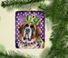 Saint Bernard King Of Mardi Gras Porcelain Ornament Christmas Tree Hanging Decorations For Home Christmas Holiday, Rectangle, Gift, Multicolor_maomaolike.com