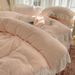 Wholesale Korean Style Carved Four-Piece Autumn Winter Thickened Double-Sided Jacquard Milk Warm Coral Velvet 4-Piece Set_maomaolike.com