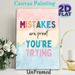 Inspirational Quote Painting Poster, Soft Watercolor Style Pastel-toned Motivational Text Poster, Uplifting Encouraging Message Ideal For Office_maomaolike.com