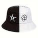 Hot Sale Fashion hip hop Two color ing bucket hat Women Men Panama Eyes Graffiti Printed Fisherman outdoor Fishing Sun Hat_maomaolike.com