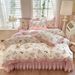 2026 Spring New Skin-Friendly Soft Spring Summer Skirt New Knitted Double Layer Gauze Bed Cover Four-Piece Set -_maomaolike.com