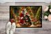 Tibetan Mastiff And Santa Claus Doormat Front Door Mat Indoor Outdoor Rugs For Entryway, Non Slip Washable Low Pile, 24H X 36W_maomaolike.com
