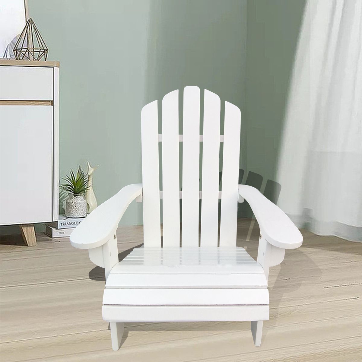 Outdoor Or Indoor Wood Children Adirondack Chair,white_maomaolike.com