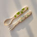 Infant Children Learning To Eat Rice Noodles Baby Food Bamboo Fiber Penguin Giraffe Fork Spoon_maomaolike.com