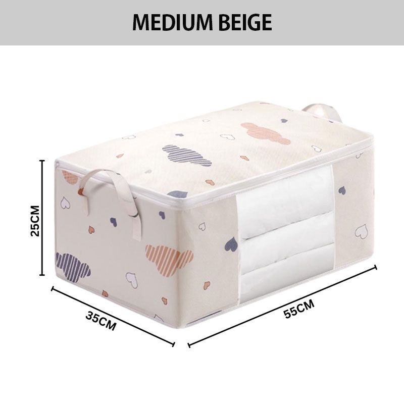 Transparent Window Clothes Storage Bag, Quilt Blanket Closet Organizer
_maomaolike.com