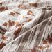 Leaf Wood Grain Floral Gray Quilt Duvet Cover Bedding Three Piece Set In Soft Polyester - Milled Velvet Texture_maomaolike.com
