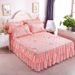 Thickened Quilted Skirt Style Dust Single Piece Skin-Friendly 1.2m 1.68m Sheet Lace Edge Protective Bed Cover_maomaolike.com