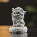 Green Sandstone Chinese Style Lion Awakening Wealth And Treasure Pair Of Table Tea Pets Home Entrance Office Festive_maomaolike.com