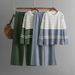 Women's Clothing striped knitted two piece round neck sweater loose casual fashion suit_maomaolike.com