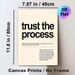 Motivational "Trust The Process" Quote Painting Poster, Minimalist Typographic Text Poster, Uplifting Inspirational Message To Build Patience And_maomaolike.com