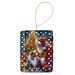 Australian Shepherd And Santa Claus Porcelain Ornament Christmas Tree Hanging Decorations For Home Christmas Holiday, Rectangle, Gift, Multicolor_maomaolike.com