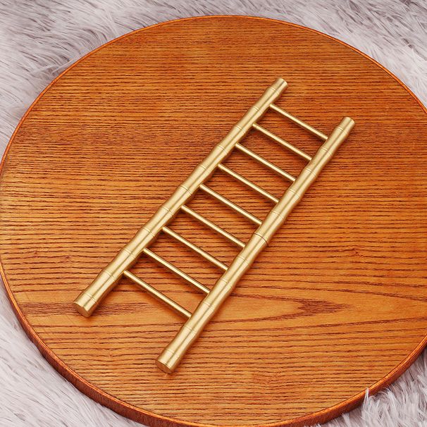 Brass Bamboo Step Ladder For Home Use, Living Room, Housewarming, Opening Ceremony, Gift, Copper Ladder, Crafts Wholesale_maomaolike.com