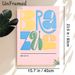 Art Typography "BRA ZU CA" Painting Poster, Vibrant Colorful Abstract Typographic Poster, Eye-catching Decorative Piece Ideal For Living Room, Bedroom_maomaolike.com