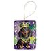 Dachshund King Of Mardi Gras Porcelain Ornament Christmas Tree Hanging Decorations For Home Christmas Holiday, Rectangle, Gift, Multicolor_maomaolike.com