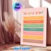 French Self-Compassion Affirmation Painting Poster, Soft Pastel Text-based Poster With Heart Accents, Comforting Self-acceptance Reminder Ideal For_maomaolike.com