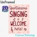 Spontaneous Singing Slogan Painting Poster, Blush Pink Floral Pattern Poster, Warm Cheerful Musical-themed Decor, Ideal For Living Room, Music Room_maomaolike.com